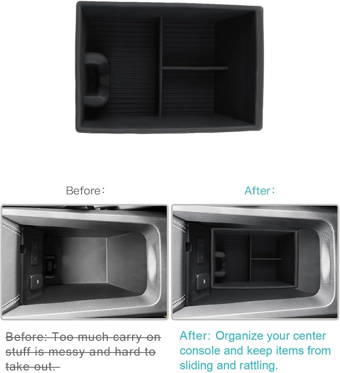CDEFG for 2025 2026 Ford Mustang Mach-E Center Console Organizer Tray, for 2025-2026 Ford Mustang Mach-E Accessories Middle Console Organizer Central Armrest Storage Box