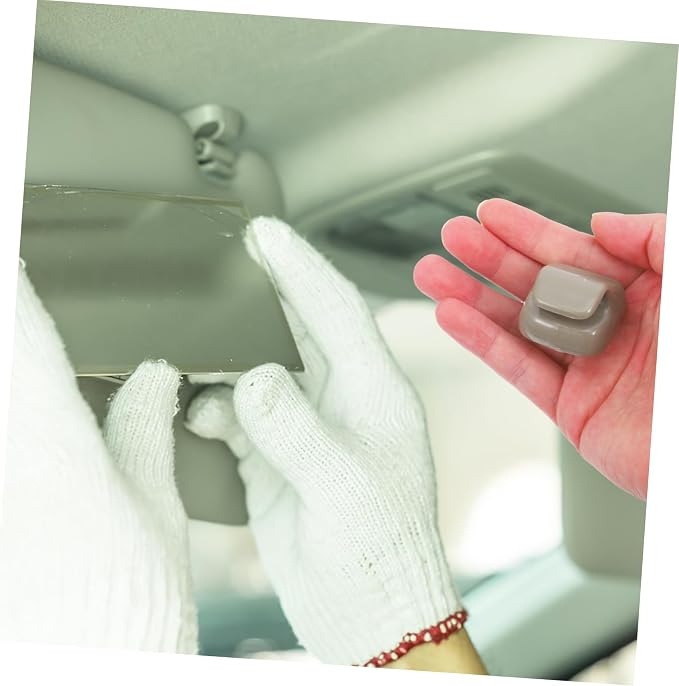 2pcs Grey Sun Visor Clip Holder Interior Visor Retainer Hook Secure Sun Bracket for Vehicles Essential Car Accessory for Fixing