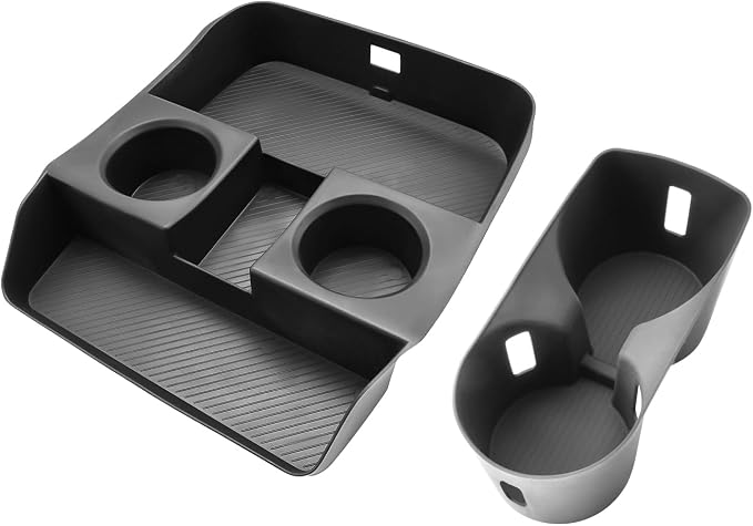 SHAOHAO 2 Pcs for 2026 Hyundai Palisade Lower Organizer for 2026 Hyundai Palisade Accessories Under Console Organizer & Cup Holder 2026 Palisade LX3 Buttom Insert Storage Box Tray (Only for 7-Seat)