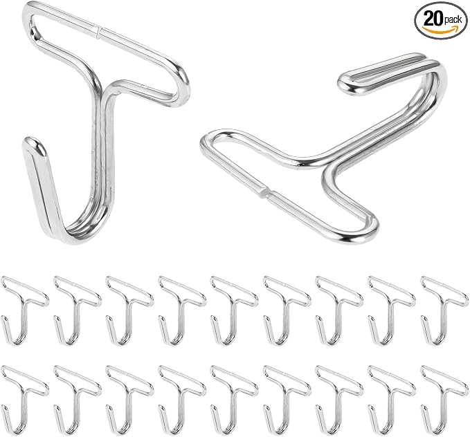 20 PCS Car Seat Cover Hooks, Metal Auto Seat Cushion Fixing Hanger Fastener Hook, Universal Headrest Cover Locking Clip Replacement for Cars Trucks SUVs, Car Accessories