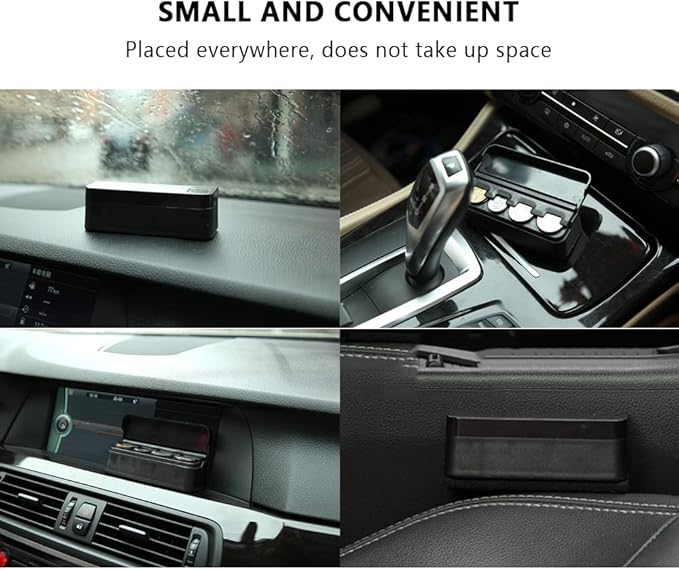 Compact Coin Holder for Car - 4 Compartment&Automatically Holds Coins Coin Organizer(1 Dollar,Quarter,Dimes) - Universal Center Console Coin Case for Car Taxi SUV Truck(2Pack) (2 Pack)