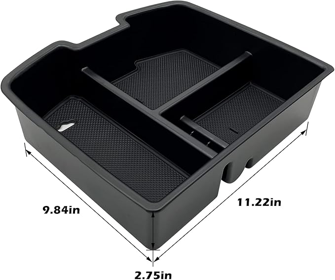 Center Console Organizer Tray Compatible with 2007-2014 GMC Sierra Chevy Silverado Tahoe Yukon Suburban - Accessories Replaces 19166288