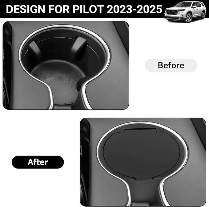 Center Console Coin Box Organizer Compatible with Honda 2023-2025 2026 Pilot & 2024-2026 Ridgeline & 2024-2026 Passport Accessories Armrest Insert Cup Holder Storage Box