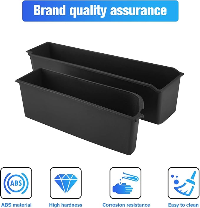 Trunk Storage Tray Organizers Rear Cargo Side Box Applicable to Ford Bronco 2021 2022 2023 4 Door, Trunk Caddy Box, Internal Accessories, Black Matte Finish (Right Storage Box)