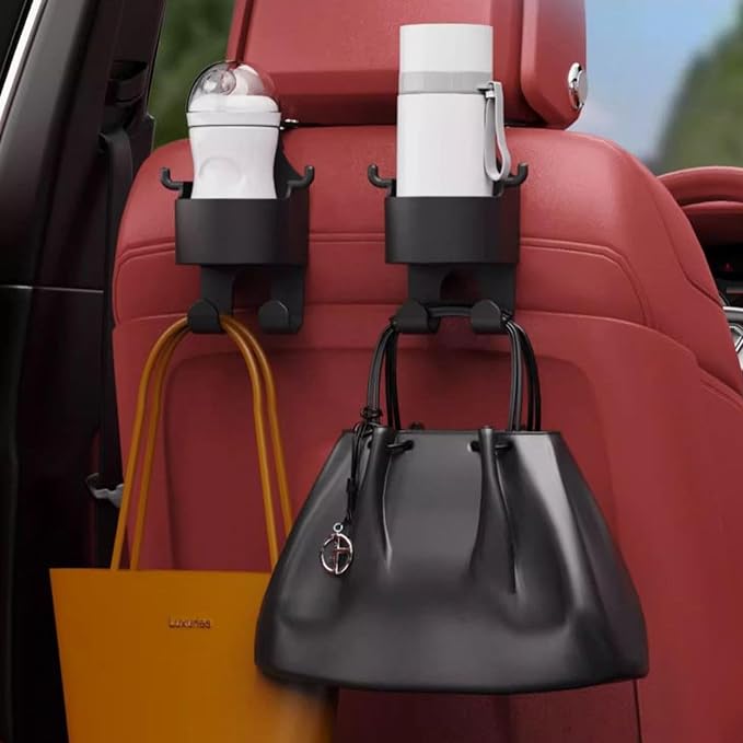 Multifunctional Hook for Car Seat Back, Back Seat Cup Holder with Hooks, Multifunction Seat Cup Holder Hook for Car (4)