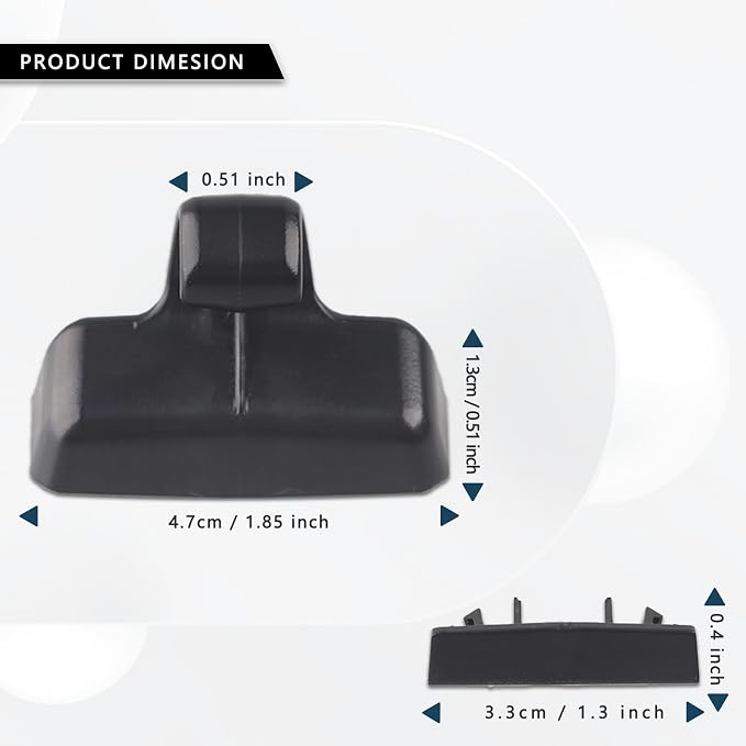 Rear Sun Shade Hook Clip with Cover Kit Black Compatible with Honda Pilot 2016-2022 Passport 2019-2021 Replace Rear Left&Right Window Sunshade Hook Clip 2PCS