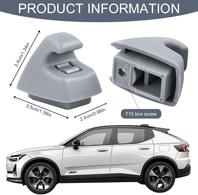 2PCS Car Sun Visor Clips, Visor Clips for Cars, Sun Visor Hook Clip Bracket Replacement 95994975 95994976, Car Visor Support Holder Bracket Hanger for Cruze 2011-2016 Verano 2012-2017 (Grey)