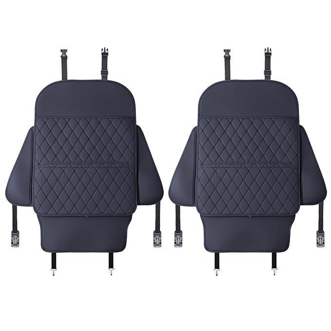 TAIKOO Seat Back Protector,Shields Seat Backs from Kicks and Adds Storage | kick mats back seat protector easy to install and clean, well-crafted, sturdy, durable and stylish.2 Pack