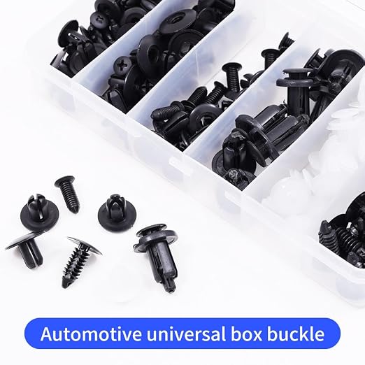 100 PCS Bumper Retainer Clips Car Rivets Fasteners Retainer Kit and 1 Fastener Removers Most Popular Sizes Auto Push Pin Rivets Set -Door Trim Panel Fender Clips for Most Models