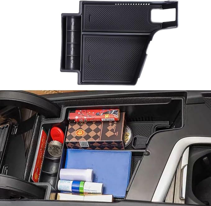 For Volvo Accessories Insert Armrest Tray Center Console Organizer, （2018-2026） xc60 （2015-2026） XC90 S90 S60 V60 V90 Middle Console Organizer Tray, Storage Box (XC90 XC60 S60 Box)
