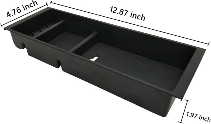 Center Console Tray Organizer Box - Secondary Storage Compatible with Ford F150 (2015-2020, 2017-2022 F250 F350 F450, 2018-2022 2023 2024 Expedition)