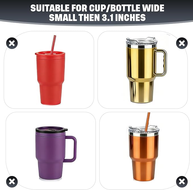 BBTO 6 Pcs Universal Car Cup Holder for Slim Water Bottles, Small Window Cup Holders for Vehicles Portable Multifunction Vehicle Bottle Mount Replacements for Trucks, Rvs, Bunk Bed