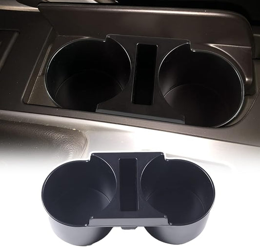 Center Console Duel Cup Holder Upgrade Part for Chevrolet Corvette C7 2014-2019, Gear Shift Console Cup Holder Insert Replacement With Key Fob Compartment, Cup Holder Expander Storage Accessories, ABS