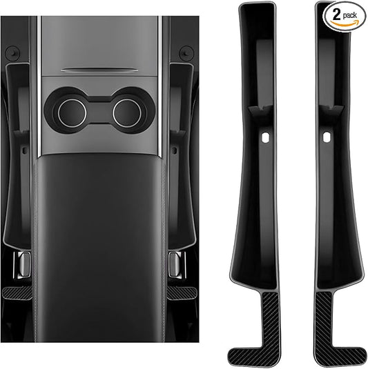 KVAEY 2PCS Car Seat Gap Filler, Automotive Seat Organizer Fill The Gap Between Seat and Console, Universal Car Gap Seat Storage for Phone Wallets and Keys, Car Accessories (Black)
