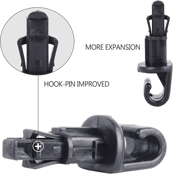 Xislet Set of 6 Sunshade Hook Clips Replacement for Odyssey Compatible with 2005-2010 Odyssey Sliding Door Holder 83-715-SHJ-A21ZA, 83715-SHJ-A21ZA