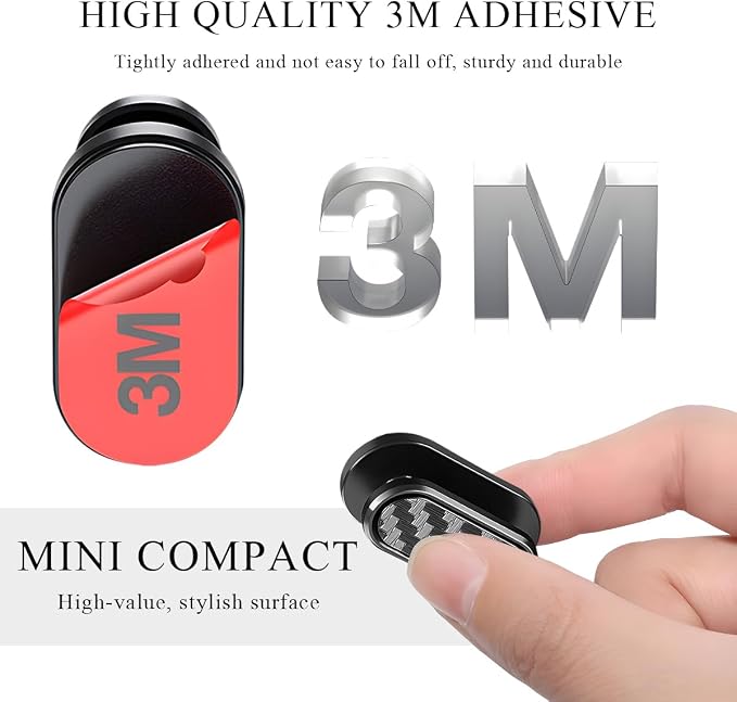 Wevdn 4 PCS Car Mini Hook, Fashion Multifunctional Wall Hanging Hooks, Durable Strong Self-Adhesive Backseat Hangers, Vehicle Hook Stickers for Keys USB Mask Earphone Cable (Carbon Fiber)