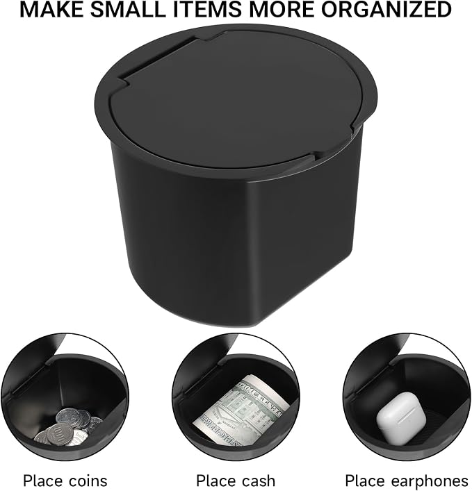Center Console Coin Box Organizer Compatible with Honda 2023-2025 2026 Pilot & 2024-2026 Ridgeline & 2024-2026 Passport Accessories Armrest Insert Cup Holder Storage Box