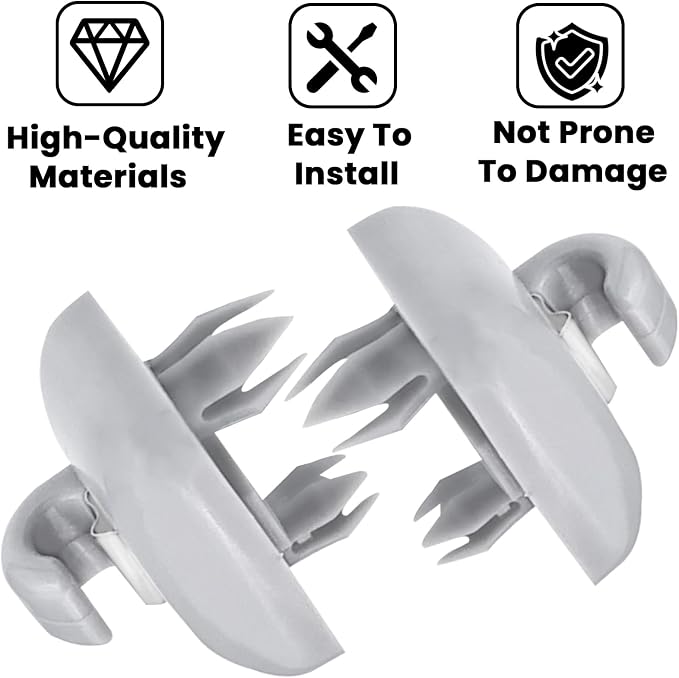 2 PCS Sun Visor Clips, Inner Sun Visor Hook Clips Compatible with Audi TT, A1, A3, A4, A5, Q3, Q5, RS3, RS4, RS5, Replacement Part 8U0857562A (Grey)