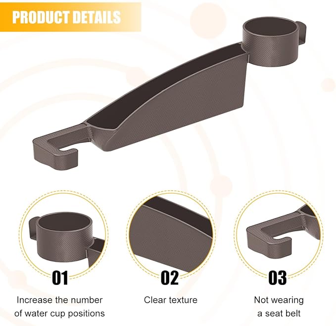 HZEL Car Seat Gap Organizer, 2PCS Dual Slot Anti-Drop Vehicle Console Side Filler Organizer with Cup Holder, Automotive Interior Seat Gap Plug Blocker, Universal for SUV Automobile Truck (Brown)