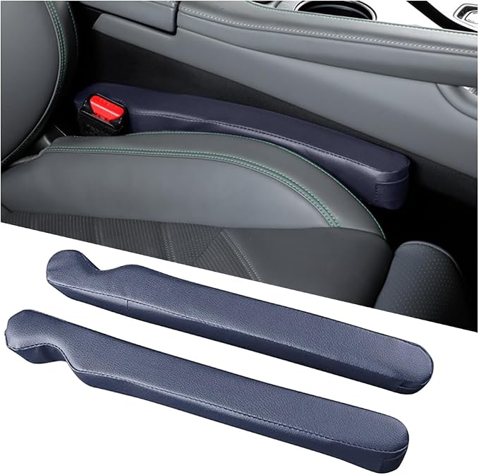 Zpana 2PCS Car Seat Gap Filler, Seat Side Guard Gap Stopper Blocker to Stop Things from Dropping, No-Drop Soft Automotive Interior Crevice Catcher Plug, Universal Fit (Light Blue)