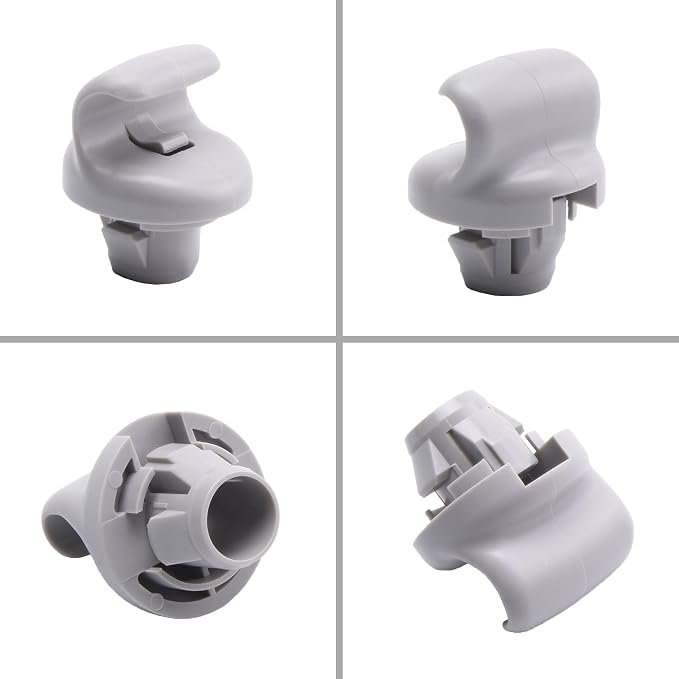 Sun Visor Holder Clips, Hook, for Nissan Sentra 2015-2019, 350Z 2003-2009, Juke 2013-2017, Plastic, No.96409CG000, Gray, 2pcs