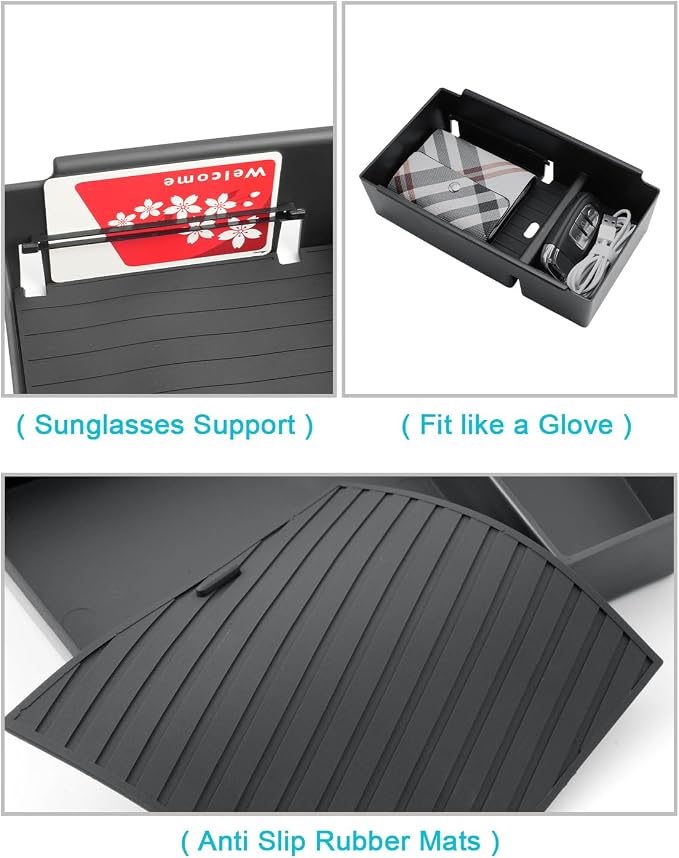 CDEFG for 2025 Mitsubishi Outlander Sport Center Console Organizer for 2021-2025 Mitsubishi Outlander Sport Accessories Middle Console Organizer Armrest Storage Box Coin Holder