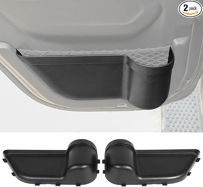YOCTM Rear Door Organizer Tray Compatible with 2018 2019 2020 2021 2022 2023 2024 Jeep Wrangler JL JLU Rubicon Sport Sahara Gladiator Interior Storage Accessories Black (Rear Door)