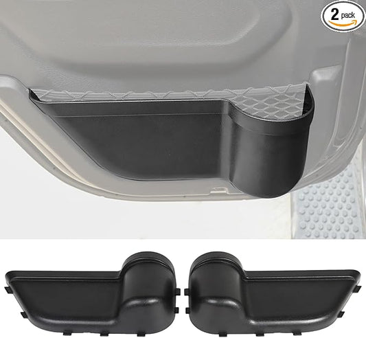 YOCTM Rear Door Organizer Tray Compatible with 2018 2019 2020 2021 2022 2023 2024 Jeep Wrangler JL JLU Rubicon Sport Sahara Gladiator Interior Storage Accessories Black (Rear Door)
