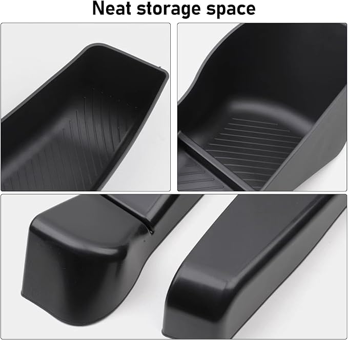 Yumzeco 2PCS Compatible 2021 2022 2023 2024 2025 2026 Tesla Model X Door Side Storage Box Tray, Front Row Door Side Organizer Tray for Tesla Model X Accessories 2021 2022 2023 2024 2025 2026