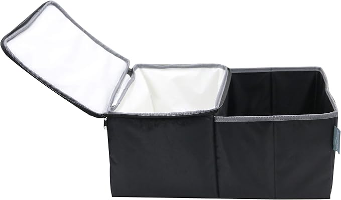 FH Group E-Z Travel™ Collapsible Multi-Compartment Car Trunk Organizer, Cargo Storage Organizer for Cars, SUVs, and Trucks Gray