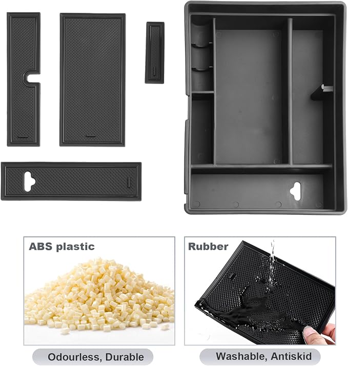 SKTU for 2021-2024 Nissan Armada/ 2022 2023 2024 Infiniti QX80 Center Console Organizer 2024 QX80/ 2024 Armada Console Tray 2023 2024 Armada Accessories (Front Driver's Row)