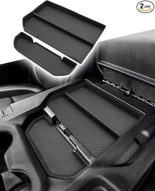 CDEFG RAM 1500 Armrest Box Storage Organizer, 2 Pack,for 2019-2025 2026 RAM1500 Center Console Tray Accessories, Fit Dodge RAM 1500 Low Profile 40/20/40 Split Bench Seat Only