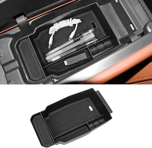 Center Console Organizer Tray Compatible with Mazda 2023-2026 CX-50 CX50 Accessories Armrest Storage Box ABS Console Insert Tray Container