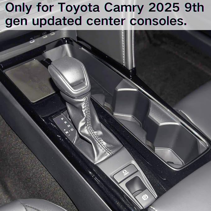 Wireless Charging Mat and Cup Holder Insert Compatible with 2025 2026 Toyota Camry, Center Console Liner Anti-Slip Protective Pad Drink Holder Cover for 9th Gen Camry Accessories
