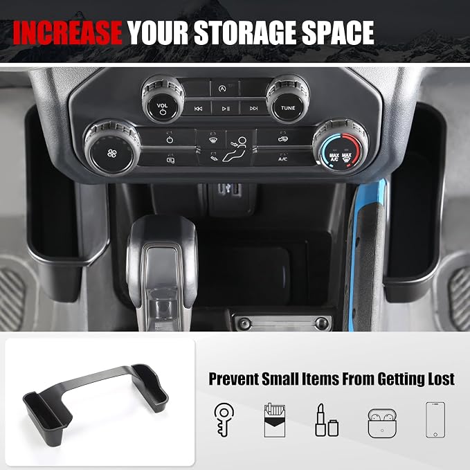 Mabett Storage Organizer Set for Ford Bronco 2025 2026 Accessories with Central Control Storage Set, Door Handle Storage Compatible with Ford Bronco(9 PCS Set)