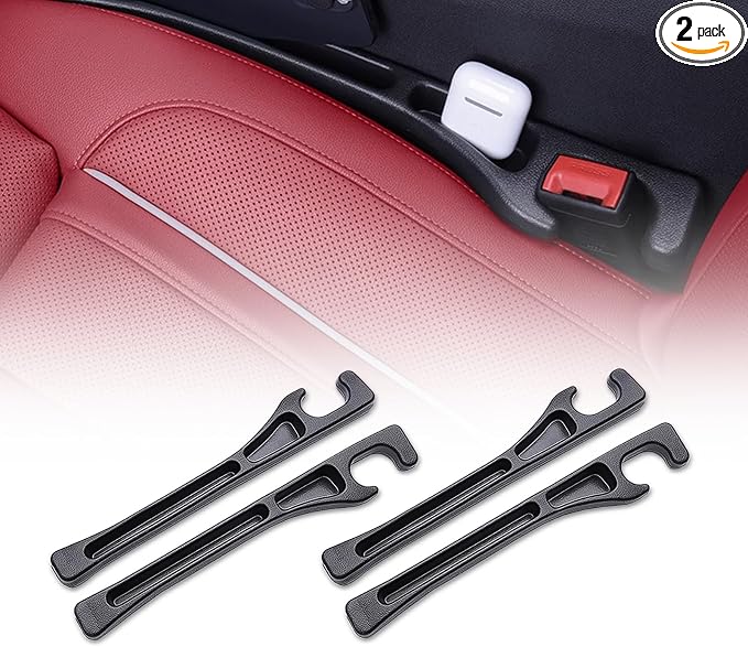2-Pack No-Drop Seat Guard - Universal Car Seat Gap Filler Blocker | Never Lose Phone, Keys, or Credit Cards Again Between Seat & Console (2)