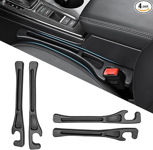 4 Pack Car Seat Gap Filler, Car Seat Gap Plug to Fill The Gap Between Seat and Console, Universal Car Seat Gap Filler Organizer Crevice Blocker Stop Things from Dropping