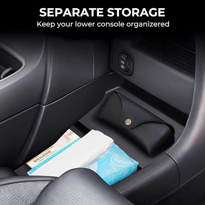 Lower Center Console Organizer Tray Storage Box for Hyundai Palisade 2026, Interior Accessories Insert Tray Storage Box for 2026 Palisade, Black