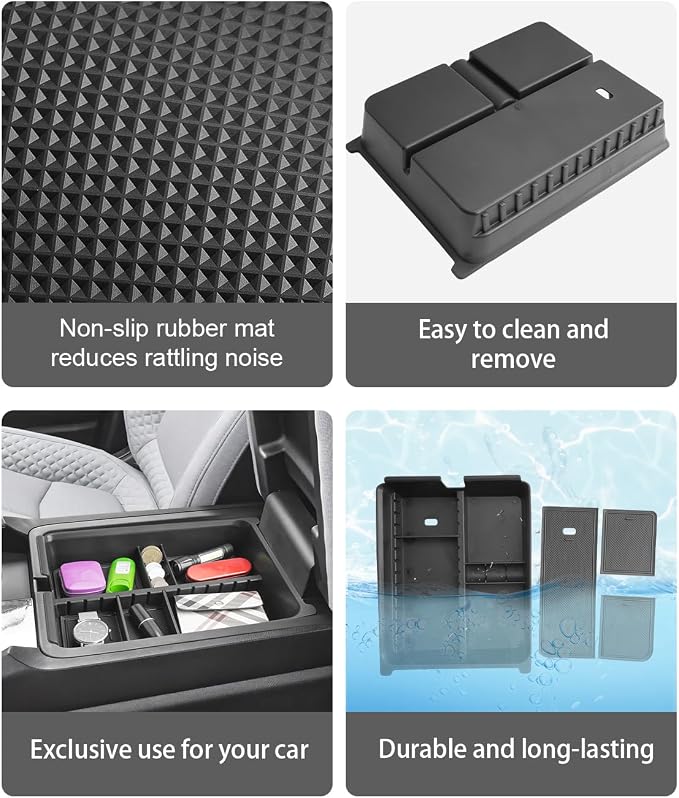 CDEFG for 2026 Honda Passport Center Console Organizer for 2026 Honda Passport Accessories Middle Console Organizer Armrest Storage Box Coin Holder Adjustable Compartment