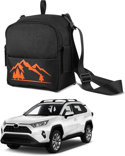 Powerty Upgrade Toyota RAV4 Trunk Organizer, RAV4 Cargo Organizer Cargo Storage Bag for 2019-2025 Toyota RAV4 Accessories Orange