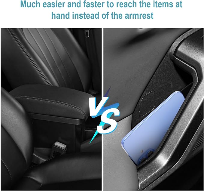 CDEFG 4Pcs for 2026 Toyota RAV4 Center Console Organizer Door Handle Pockets Trash Can Storage Box for 2026 Toyota RAV4 (LE/SE/XLE Premium/Woodland/XSE/Limited) Accessories