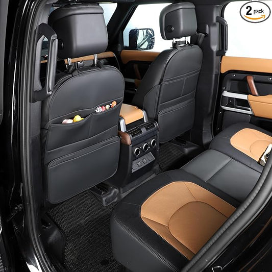 TAIKOO Seat Back Protector,Shields Seat Backs From Kicks and Adds Storage | kick mats back seat protector easy to install and clean, well-crafted, sturdy, durable and stylish.2 Pack