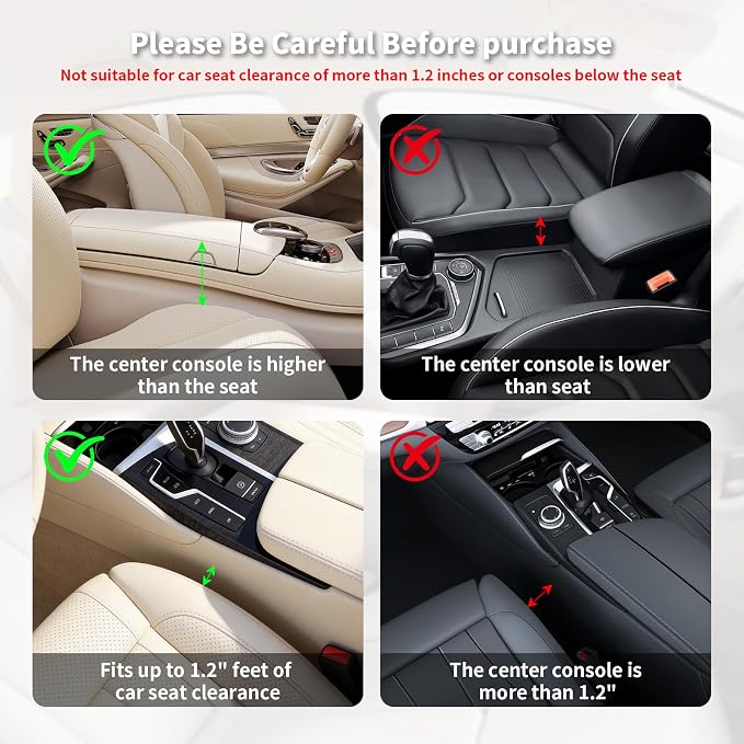 Kwak's Car Seat Gap Filler Organizer 2pcs – Fits 0.2“–1.2” Seat Gaps, Premium PU Leather Seat Gap Plug for Car SUV Truck, Stops Phone/Keys from Dropping, Extra Cup Holder for Car (Black)