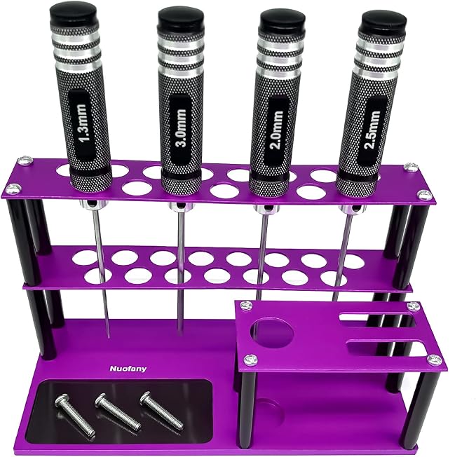 Screwdrivers Organizers Screwdrivers Storage Rack Kit RC Tools Bulit-in Screw Tray Screw Driver Pliers for Hex Cross Screw Driver RC Tools Kit Organizers