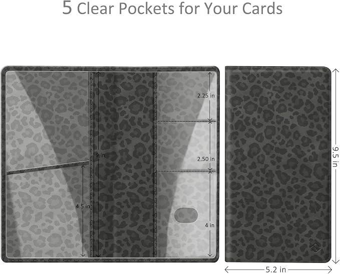FINPAC Car Registration and Insurance Card Holder, Vehicle Glove Box Card Organizer Wallet Automobile Accessories for License