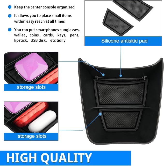 SHAOHAO Console Organizer Fit for 2024 2025 Chevy Trax Accessories 2024 2025 Chevy Trax (LS/1RS/LT/2RS/ACTIV) Storage Box Expanded Tray Chevy Trax 2024 Armrest Insert Tray 2024 2025 Trax Accessory
