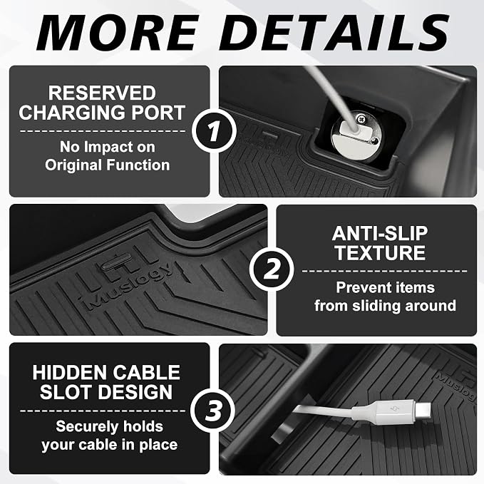 Muslogy Center Console Organizer Compatible with 2005-2021 Nissan Frontier & 2005-2012 Nissan Pathfinder Accessories Middle Console Divider Storage Box Armrest Insert Tray with Anti-Slip Mats
