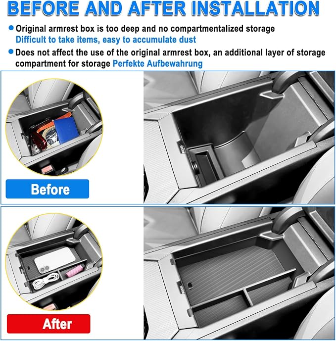 SHAOHAO for 2025 2026 BMW X3 Center Console Organizer Fit for 2025 2026 BMW X3 Accessories (30 xDrive, M50 xDrive) Console Tray 2025 2026 X3 Expand Space Storage Box Insert Tray