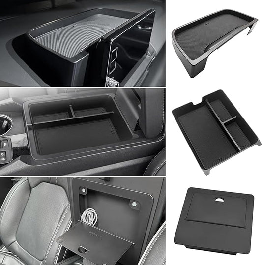 Muslogy for Pilot Center Console Organizer & Dash Storage Tray & Magnet Armrest Hidden Storage Compartment 3PCS Set Compatible with Honda Pilot 2023-2025(Console +Dash Tray+Hidden Organizer)