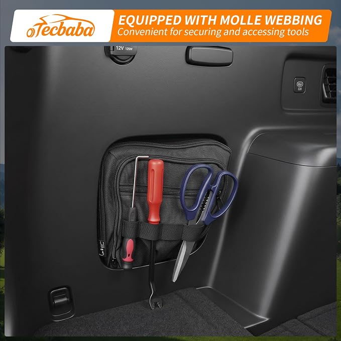 Trunk Organizer Bag Compatible with 2024-2026 Hyundai Santa Fe Left Rear Cargo Side Storage Pocket Pouch for 2025 Santa Fe Accessories